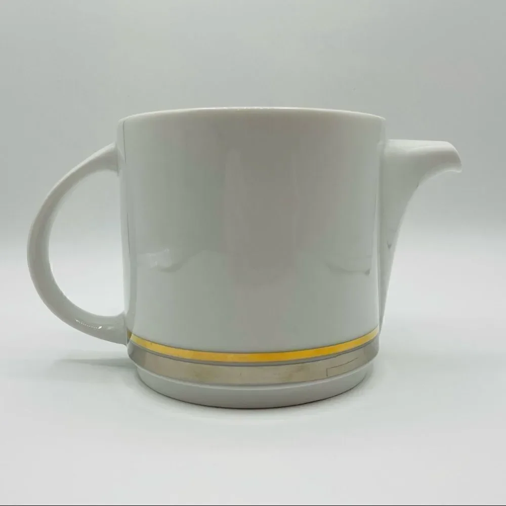 Vintage Mid-Century Thomas Germany Metallic Teapot and Creamer Set